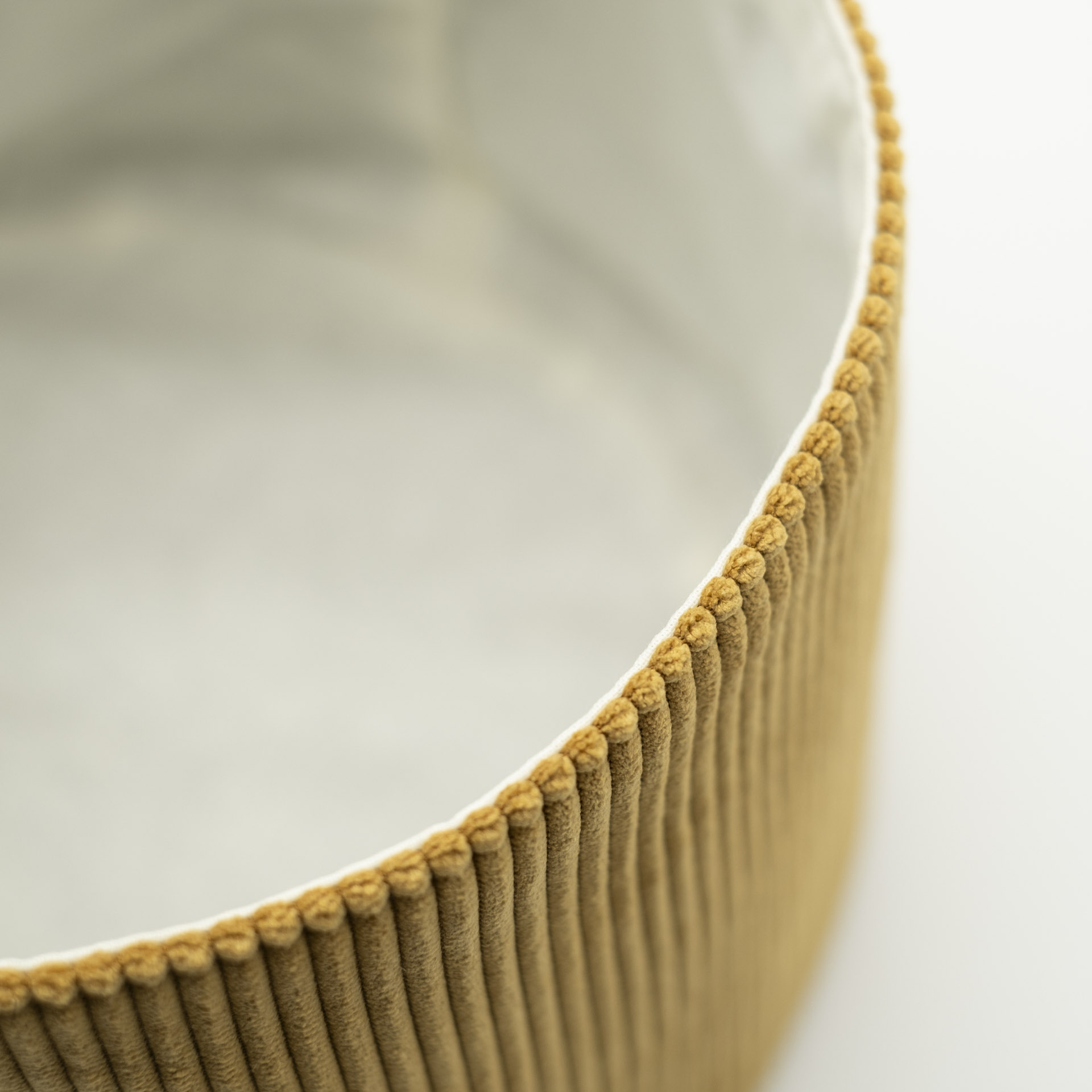 Camel corduroy Rasta hat with vintage brick yellow and white stripes for dreadlocks