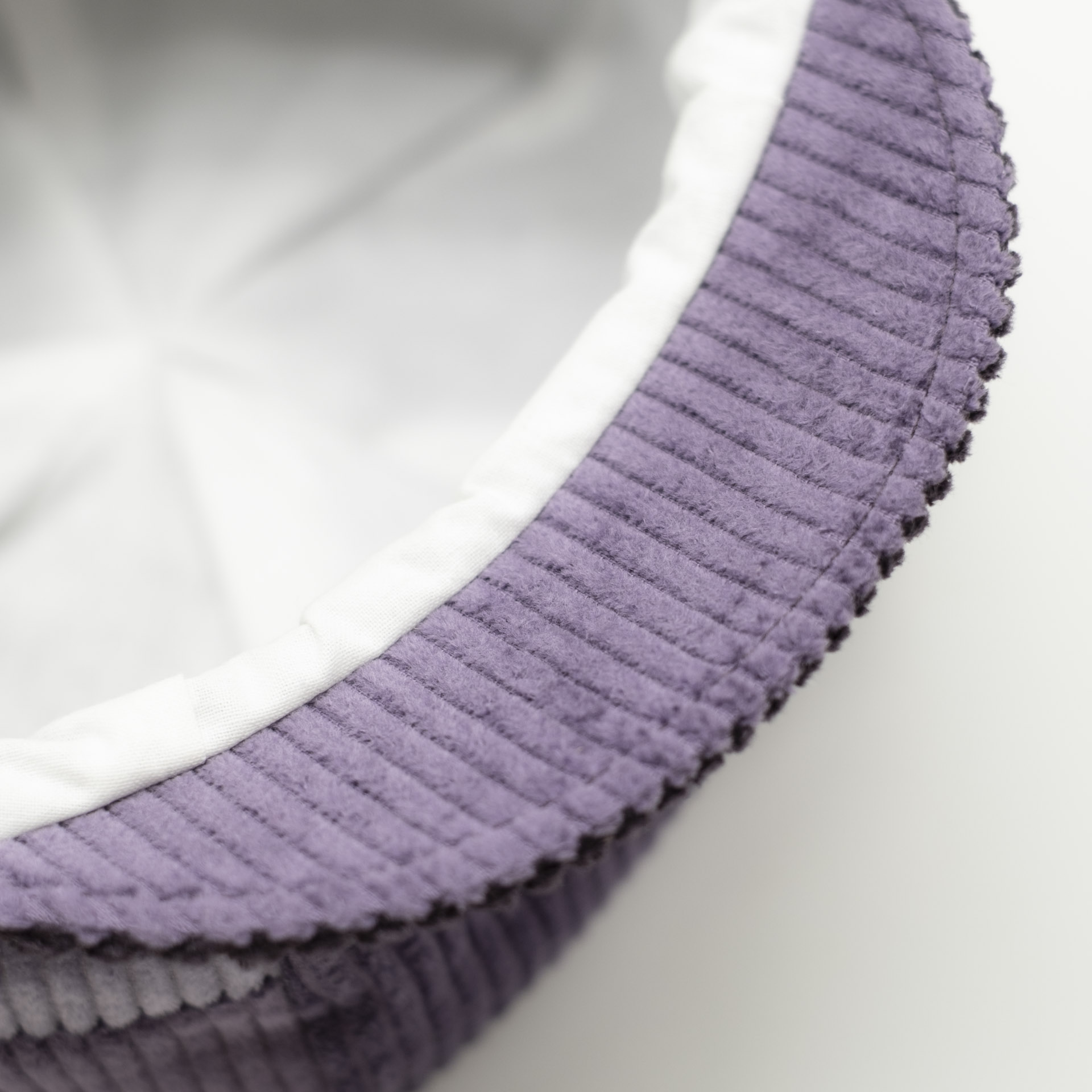 Lavender Fields Signature purple corduroy rasta hat for dreadlocks with golden embroidery