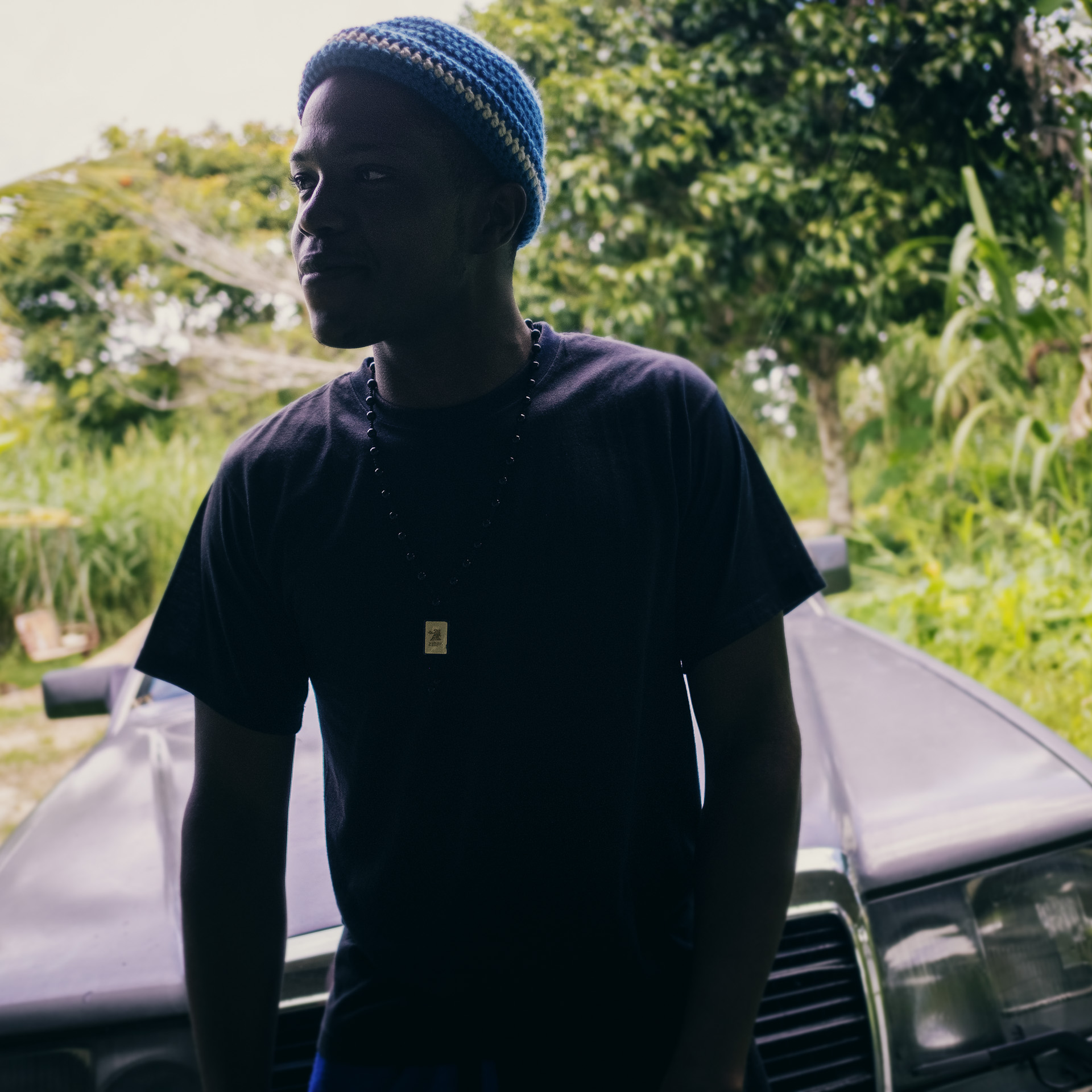 Young Jamaican boy with a Rasta docker hat