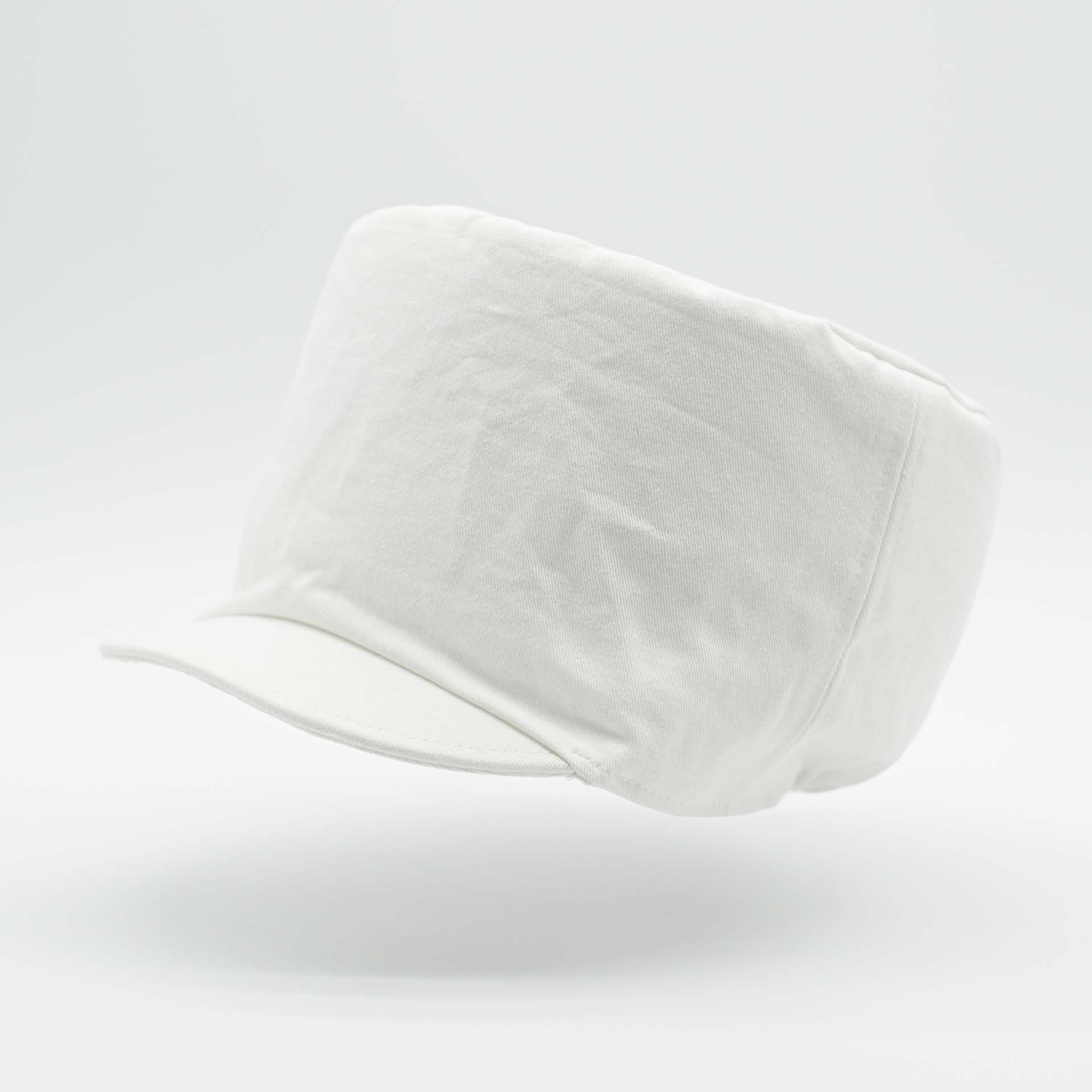 Casquette Rasta pour dreadlocks avec visière en coton uni blanc et doublure blanche