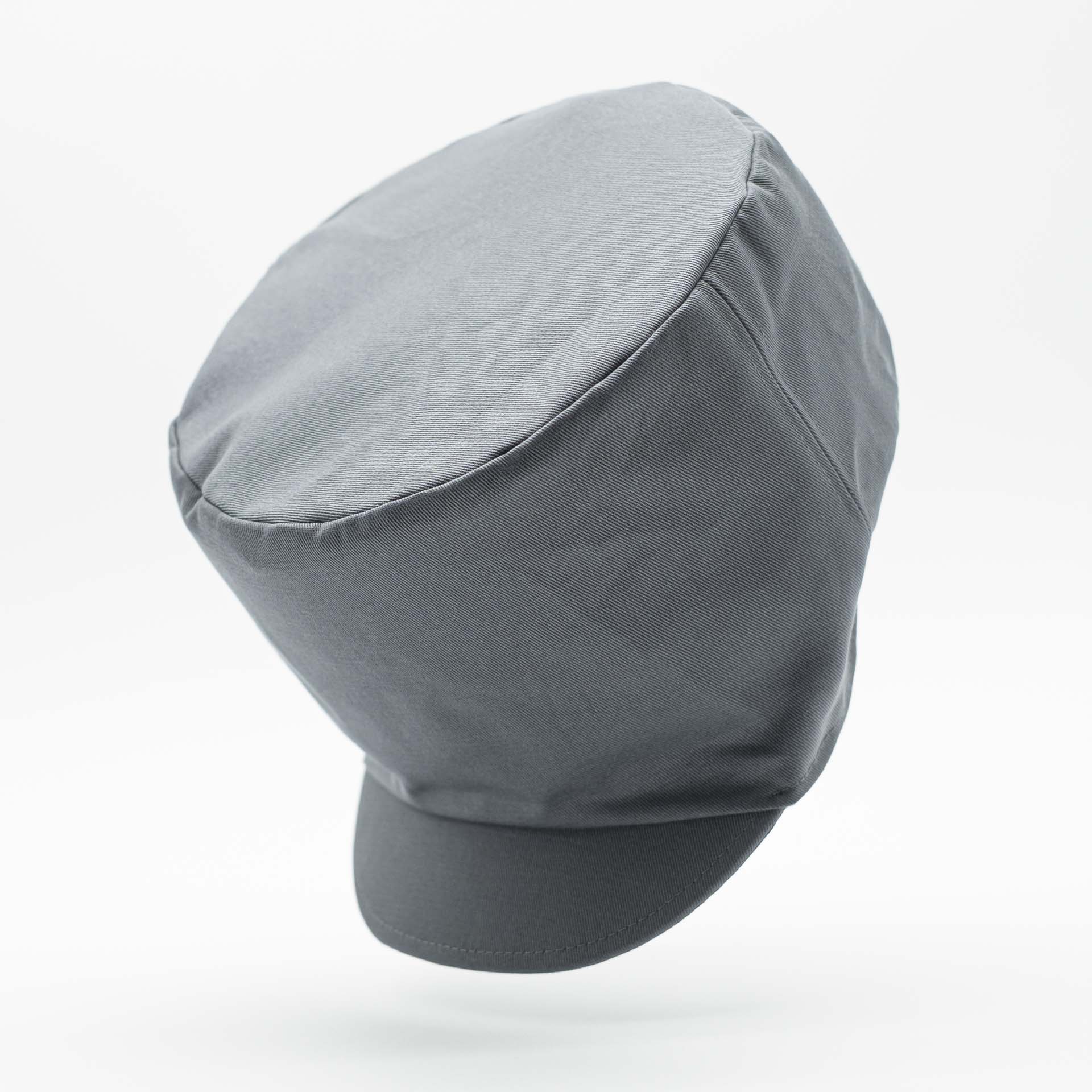 Rasta hat for dreadlocks in light gray cotton and white lining