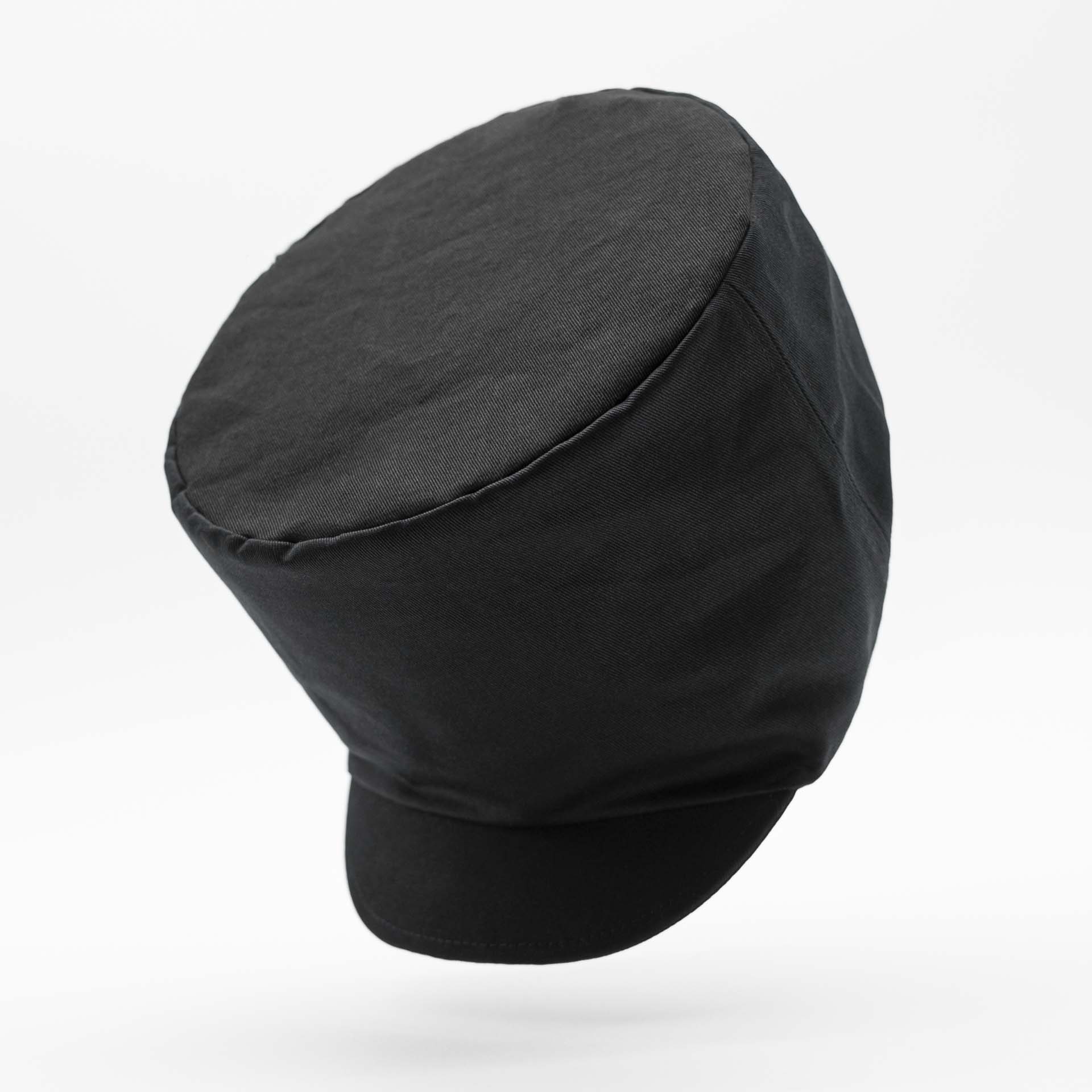 Chapeau Rasta pour dreadlocks en coton uni noir et doublure noir