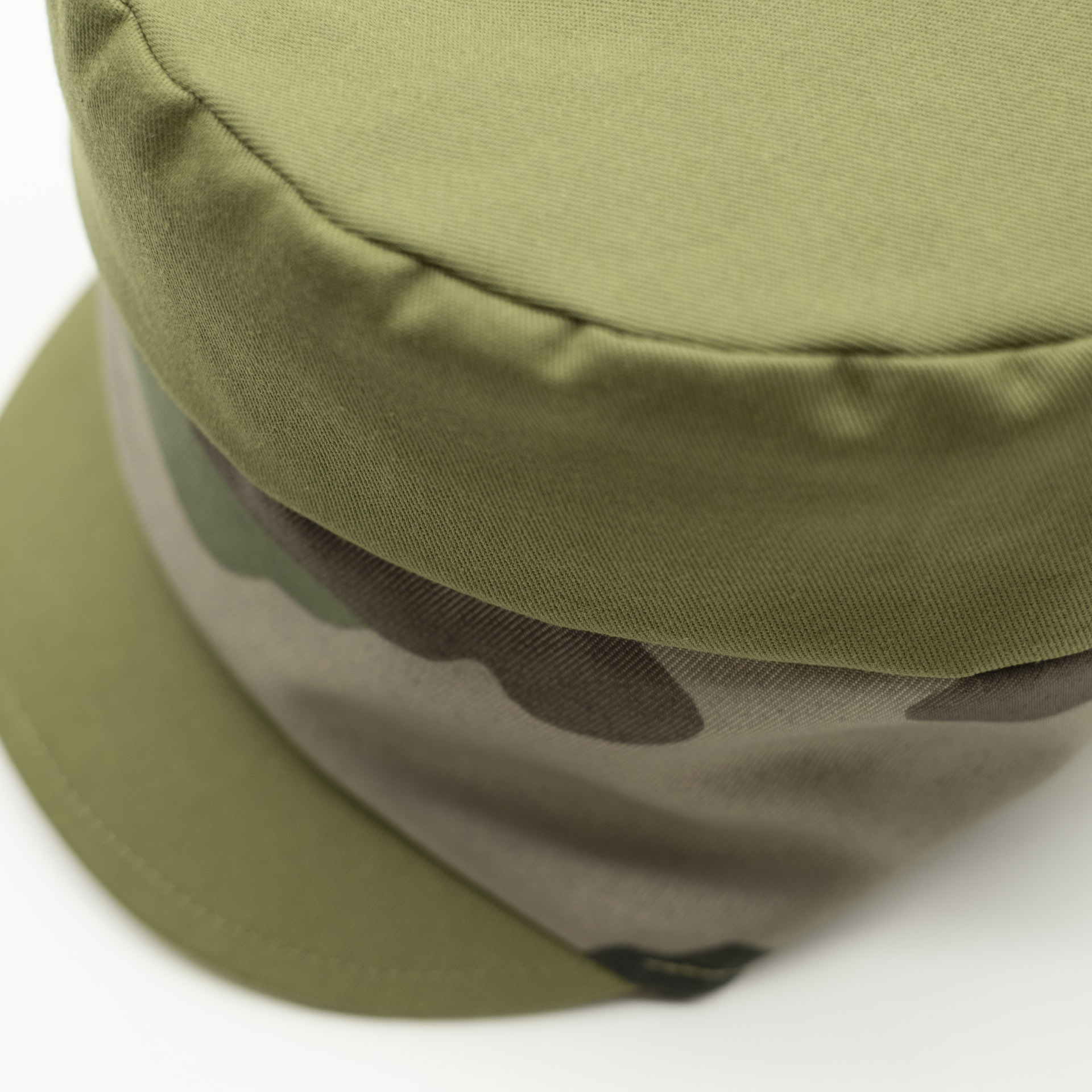 Rasta hat dreadlocks cap green khaki with camo front panel