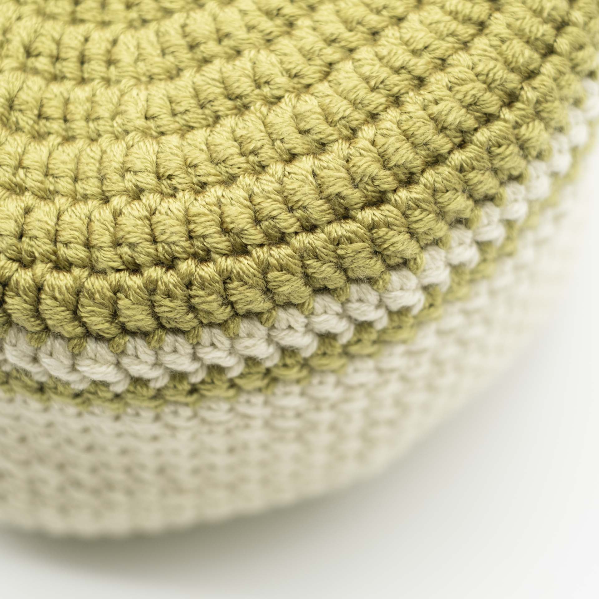 Beanie hat for dreadlocks main color cream and light green tam with a thin band