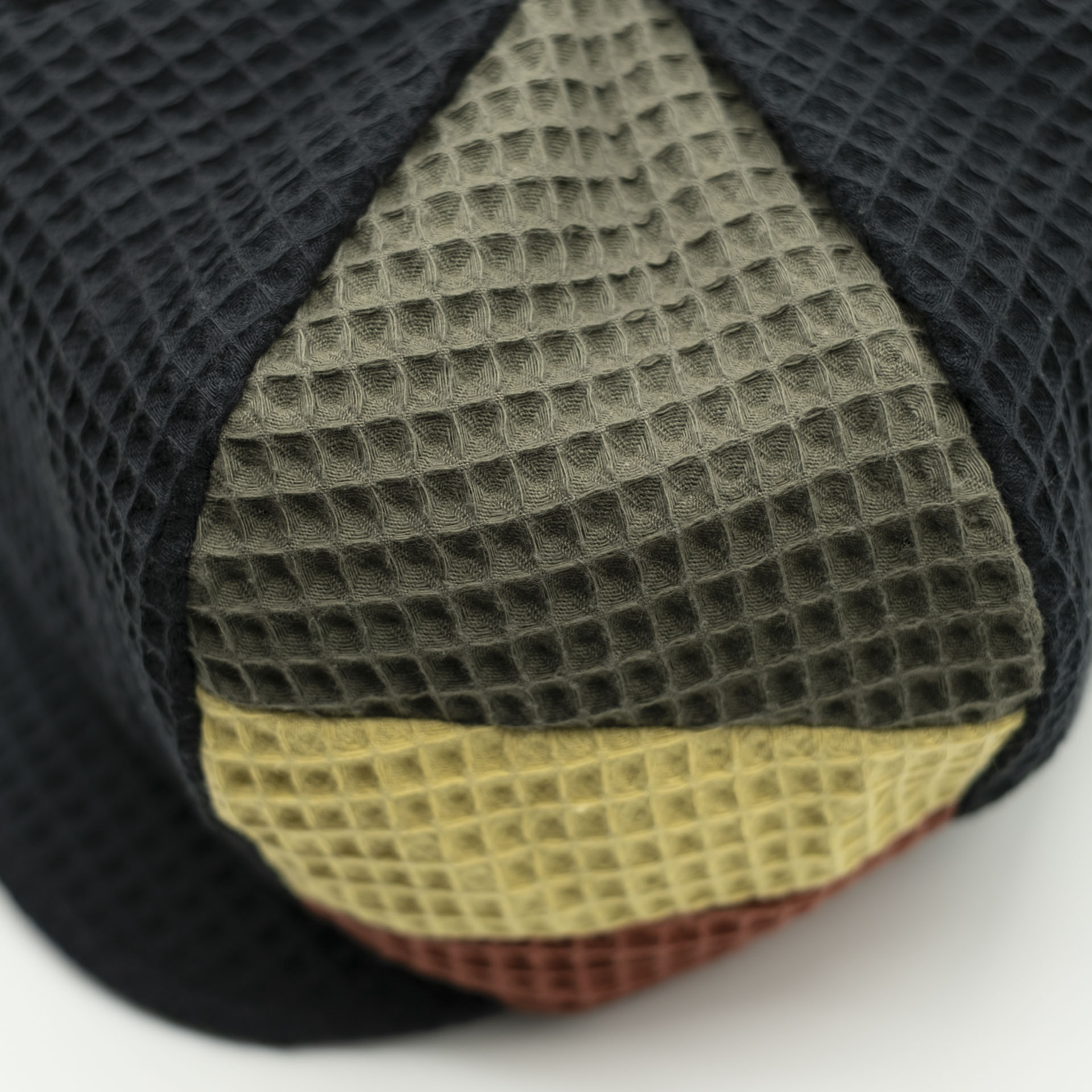 black rasta dreadlocks hat in waffle cotton ethiopian flag