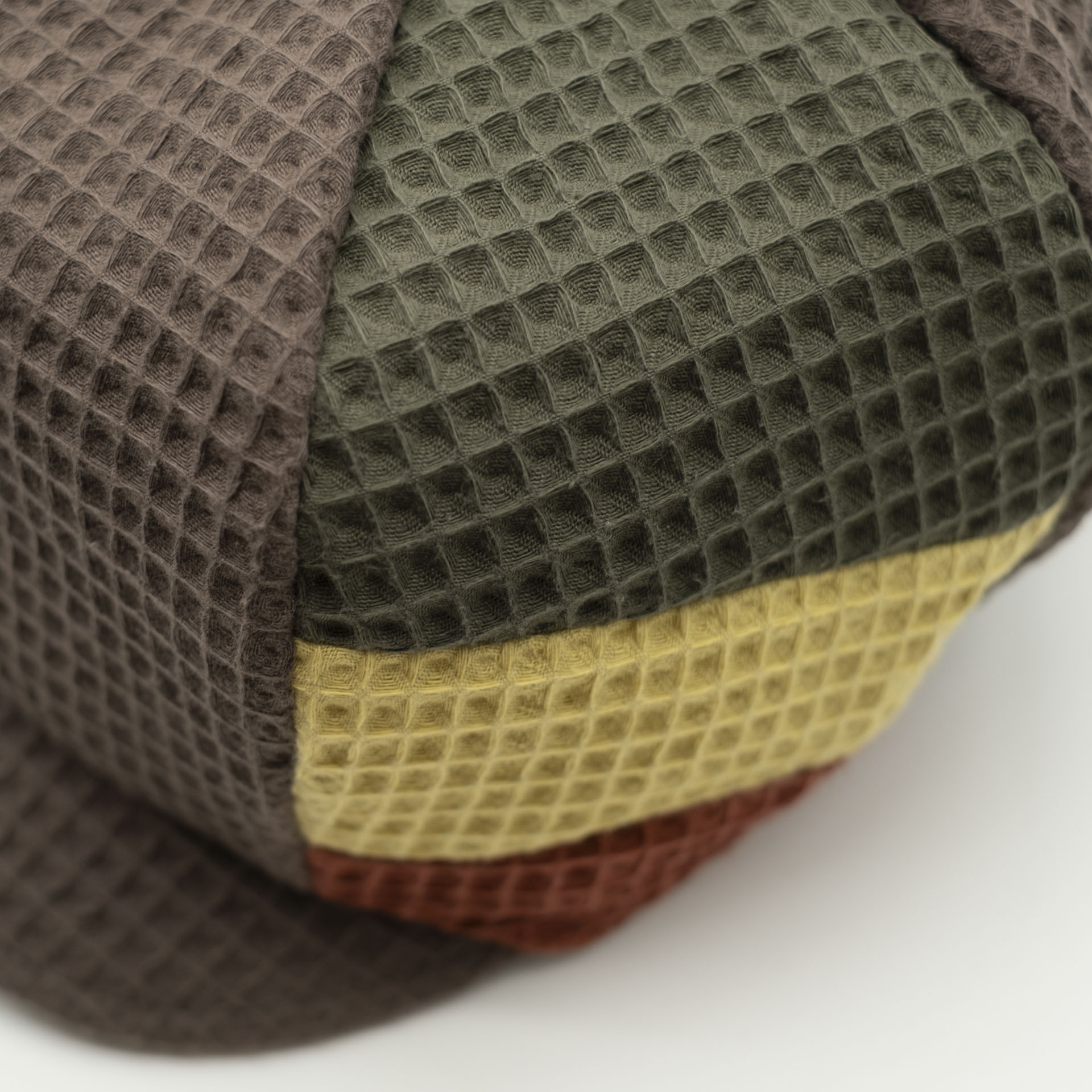 brown rasta dreadlocks hat in waffle cotton ethiopian flag