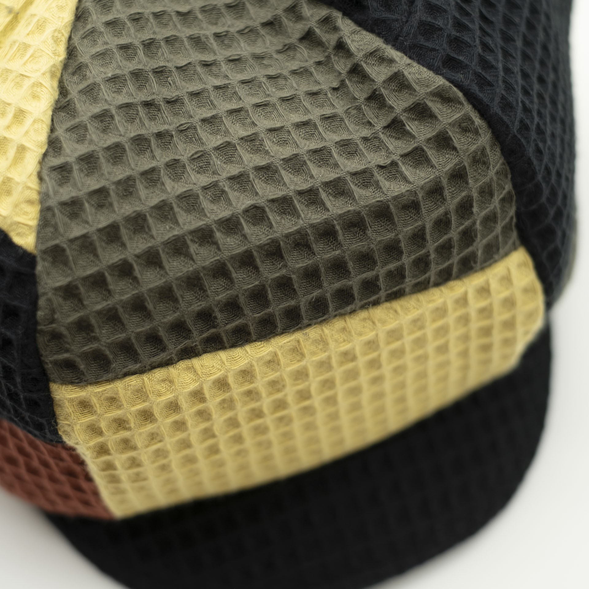 red gold green mashup honeycomb waffle cotton Rasta hat