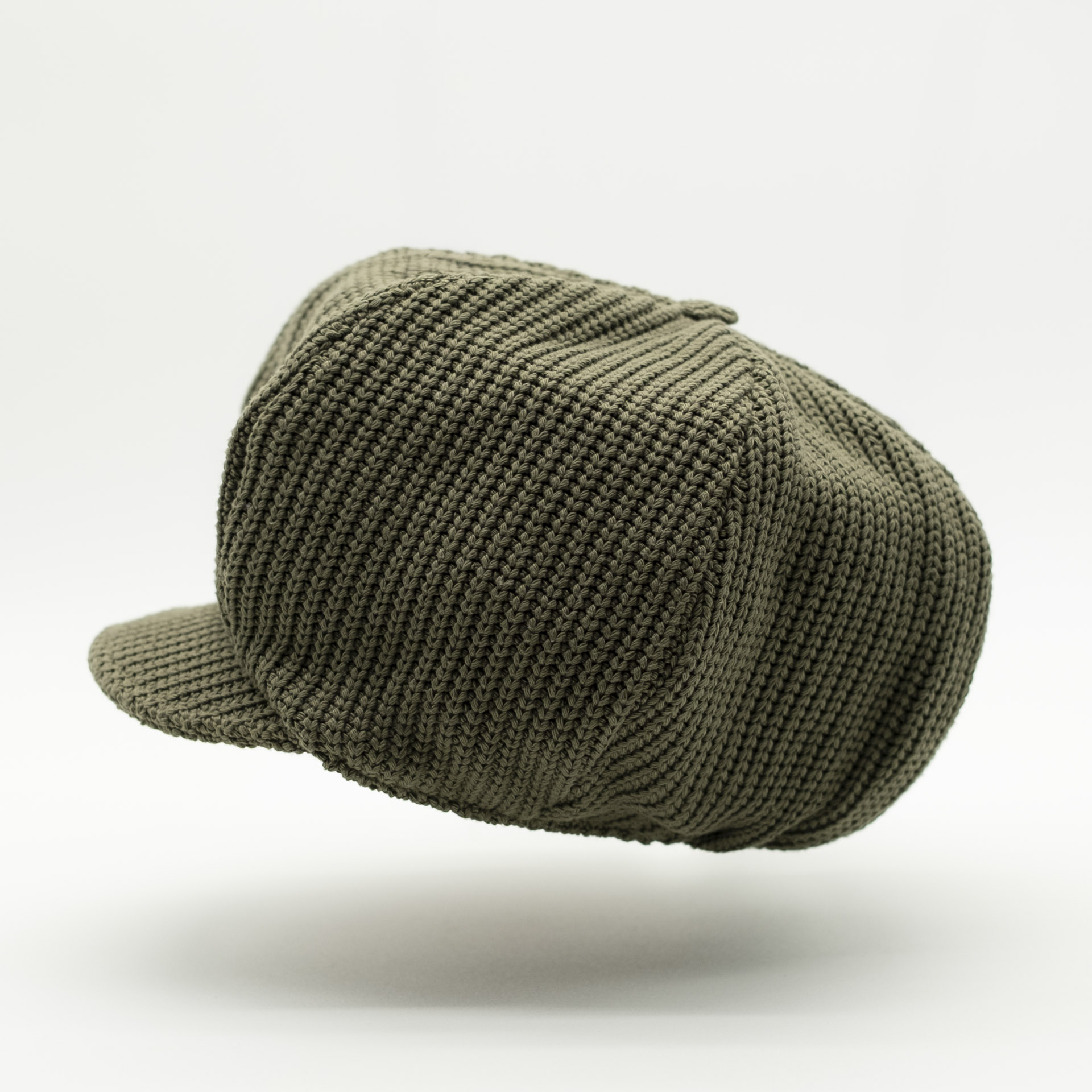 Dreadlock hat, rasta cap, with visor, khaki wool