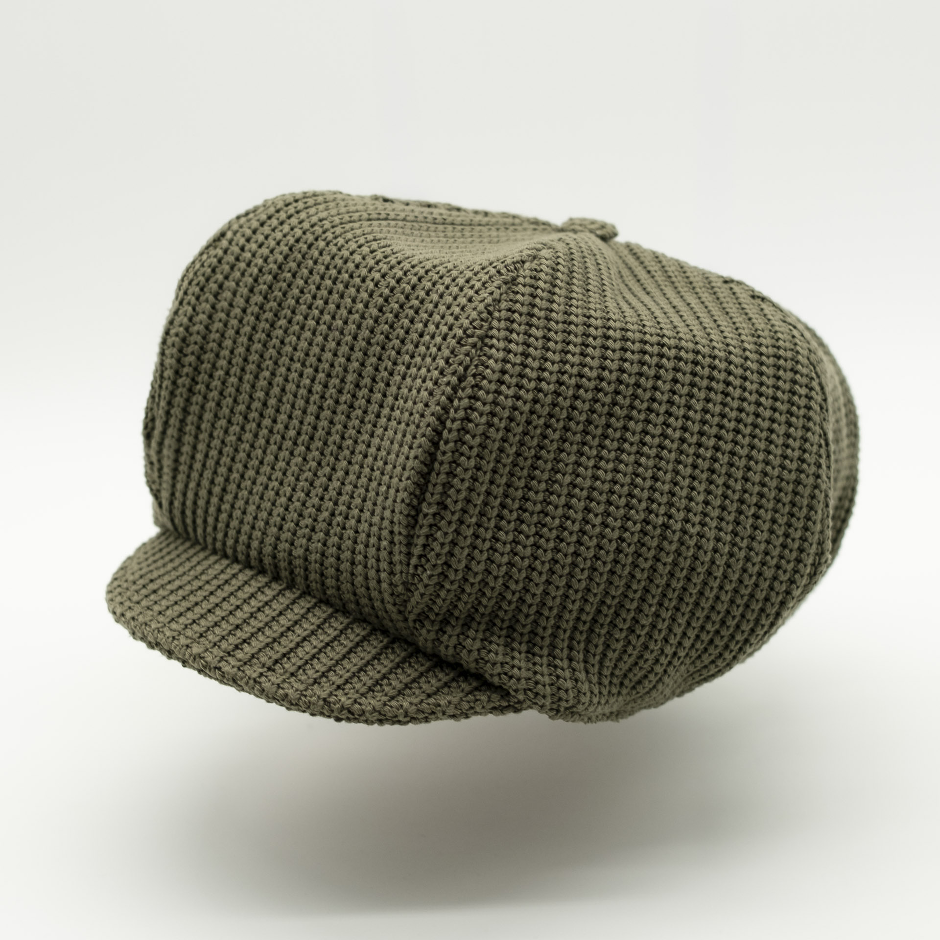 Dreadlock hat, rasta cap, with visor, khaki wool