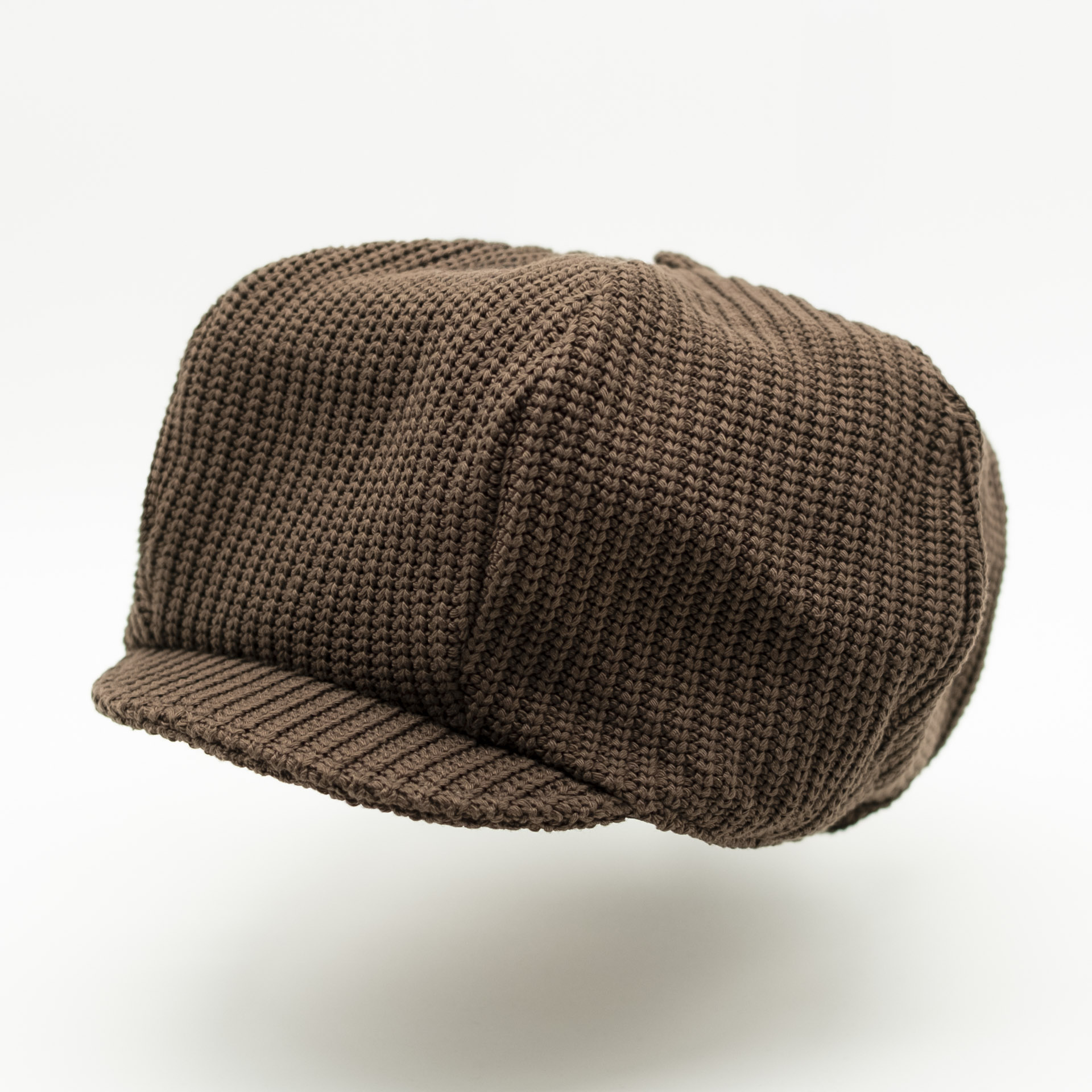 Rasta hat for dreads, with visor, brown wool