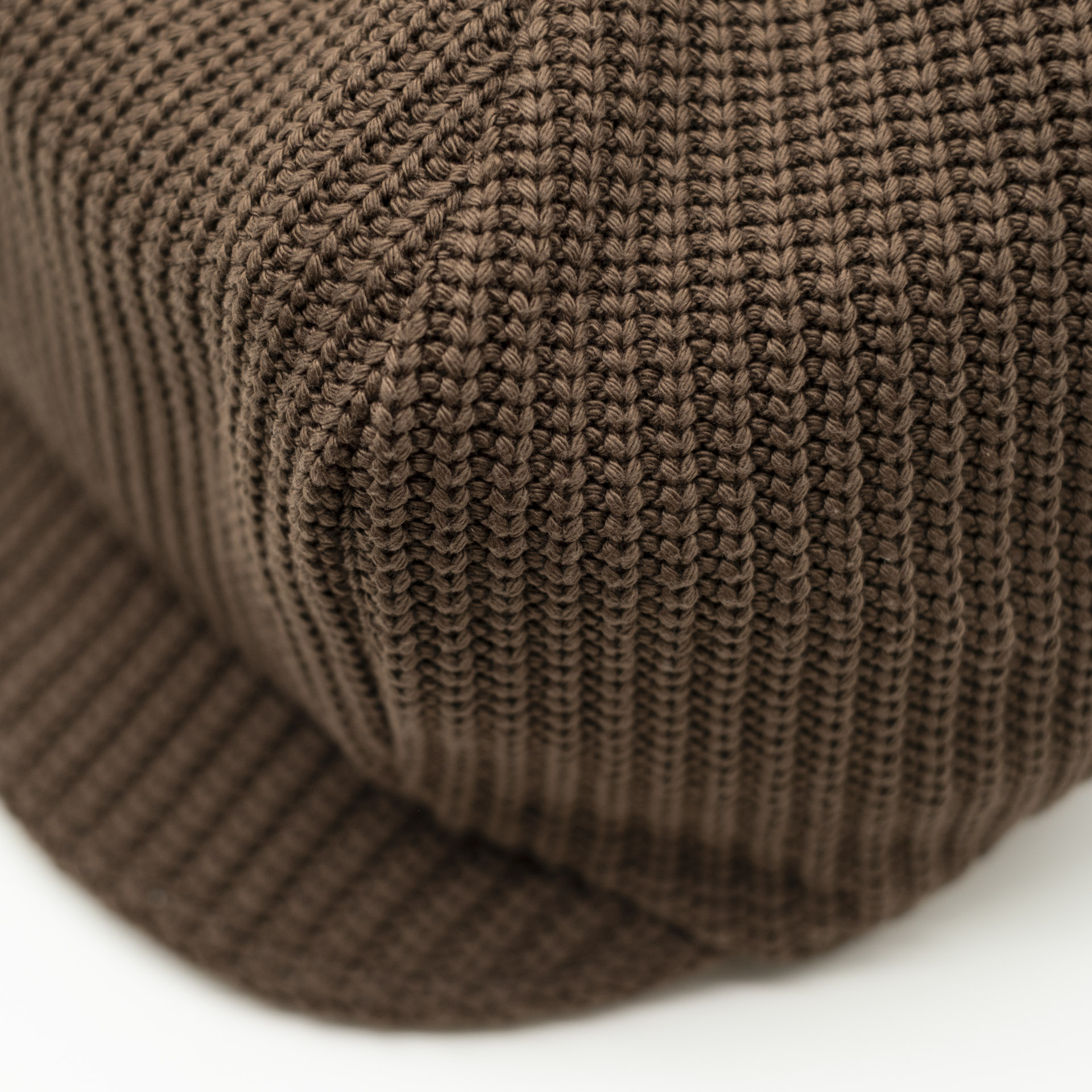 Rasta hat for dreads, with visor, brown wool