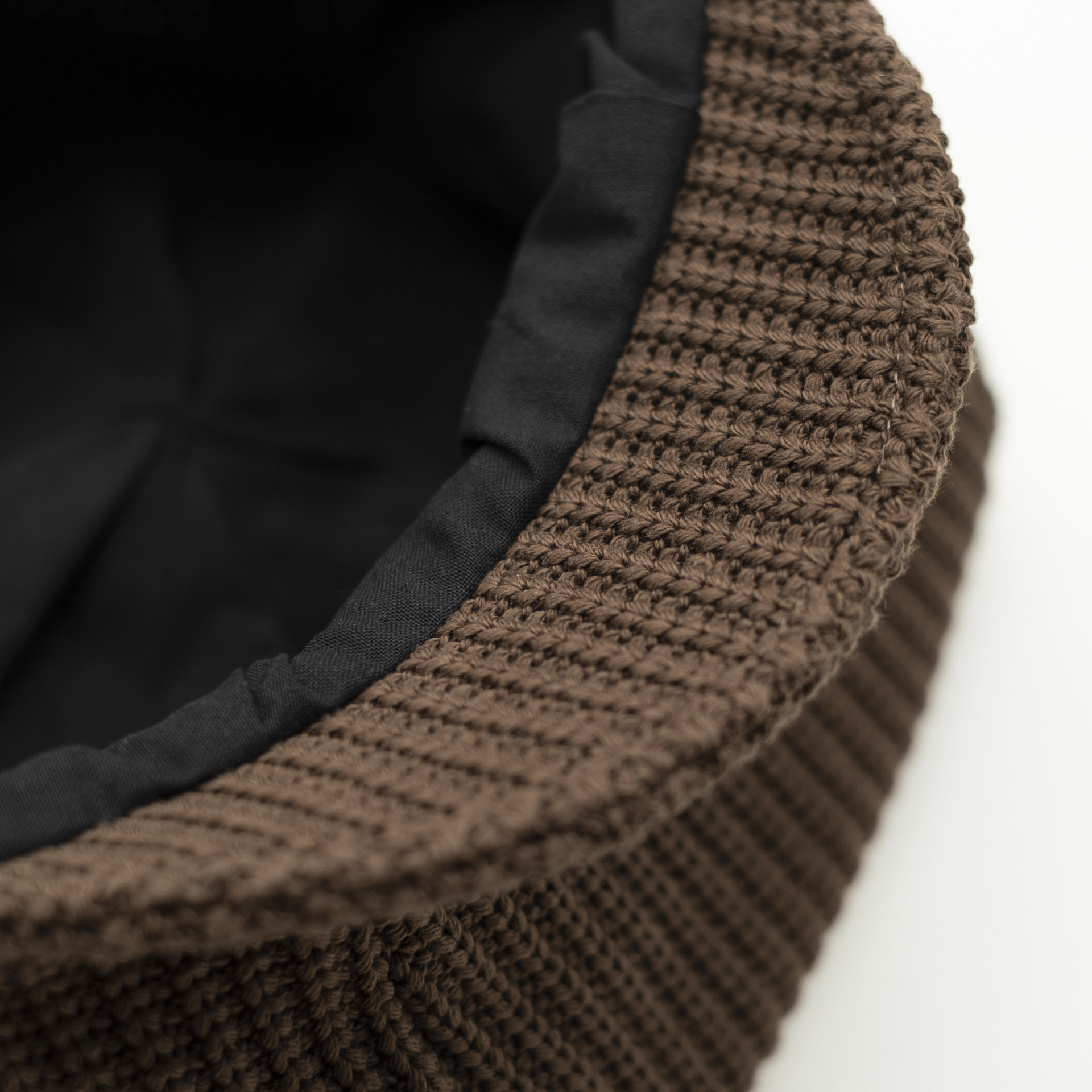 Rasta hat for dreads, with visor, brown wool