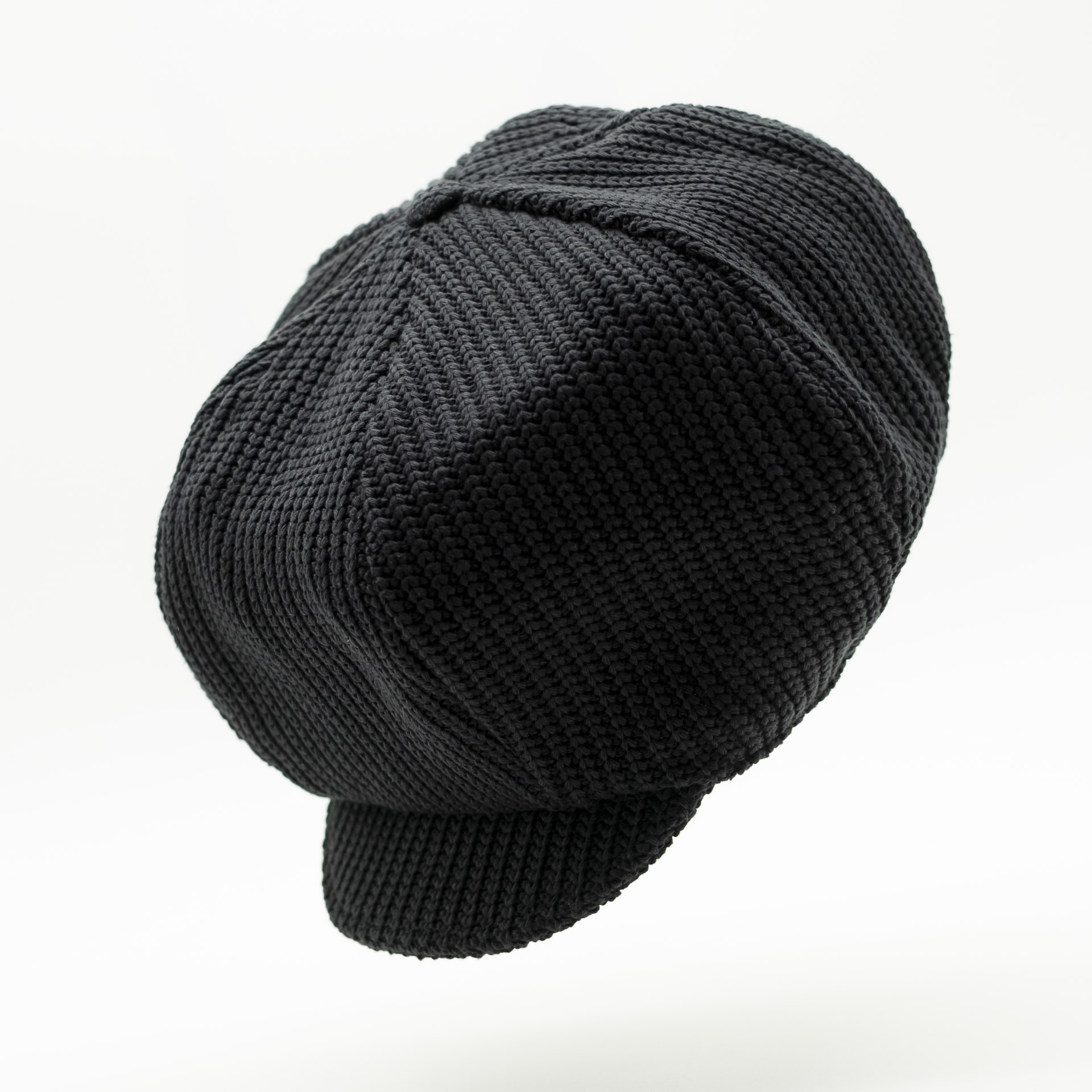 Rasta hat for dreads, with visor, black wool