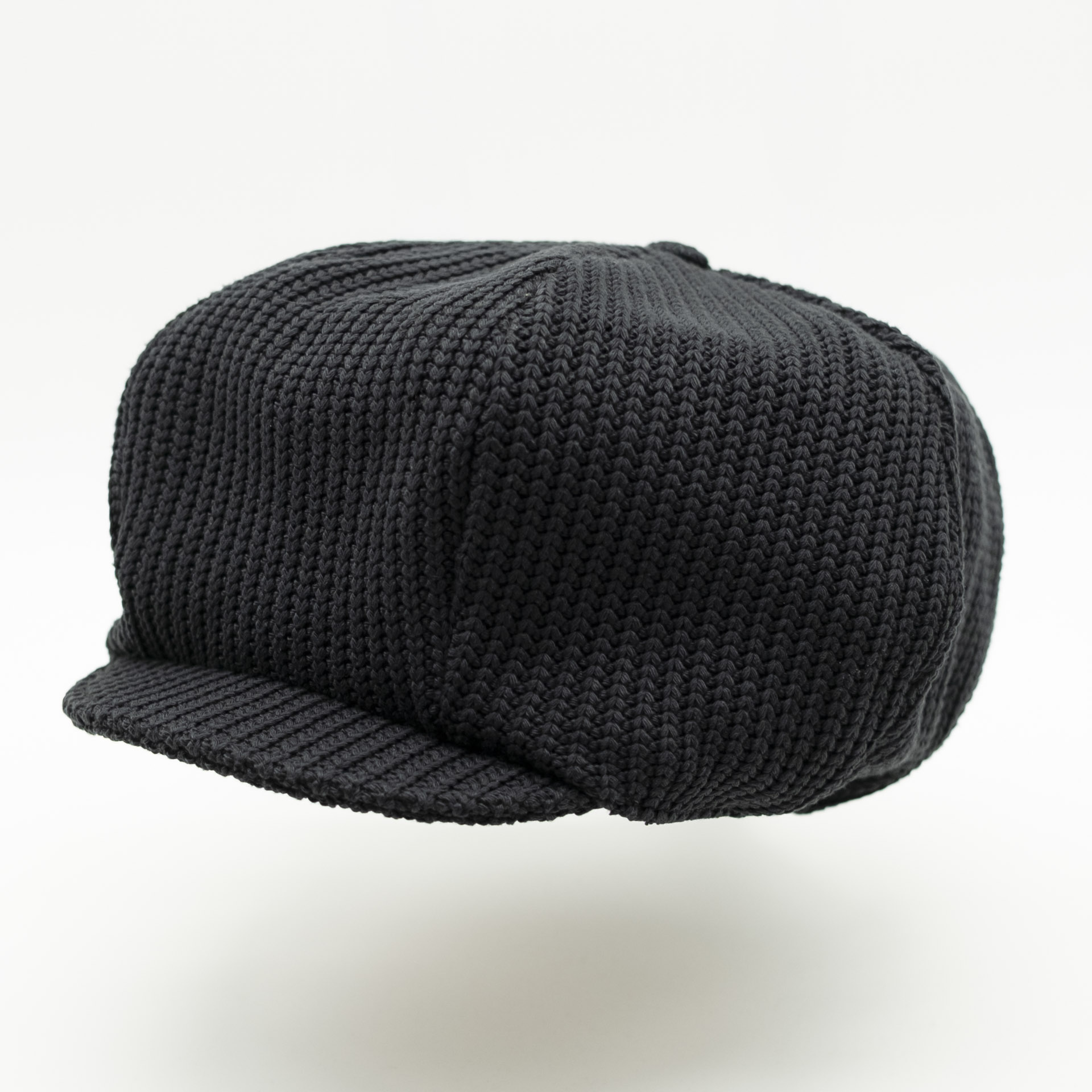 Rasta hat for dreads, with visor, black wool