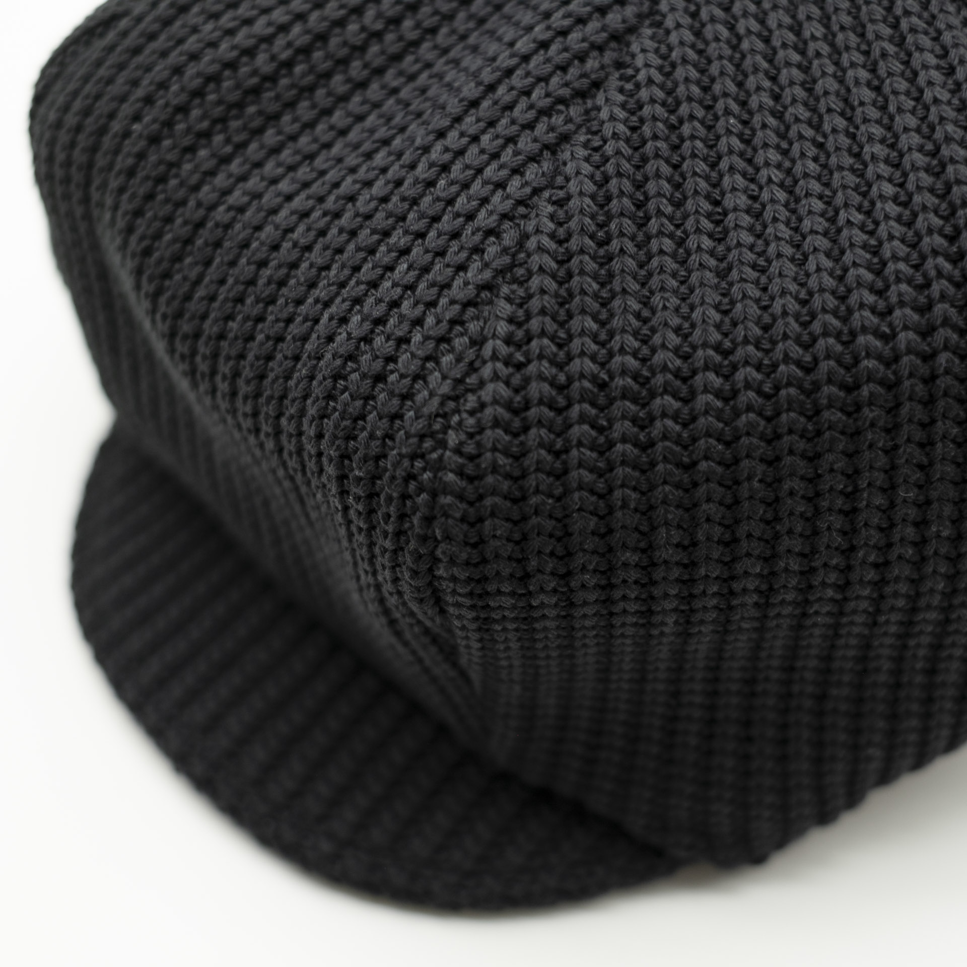 Rasta hat for dreads, with visor, black wool