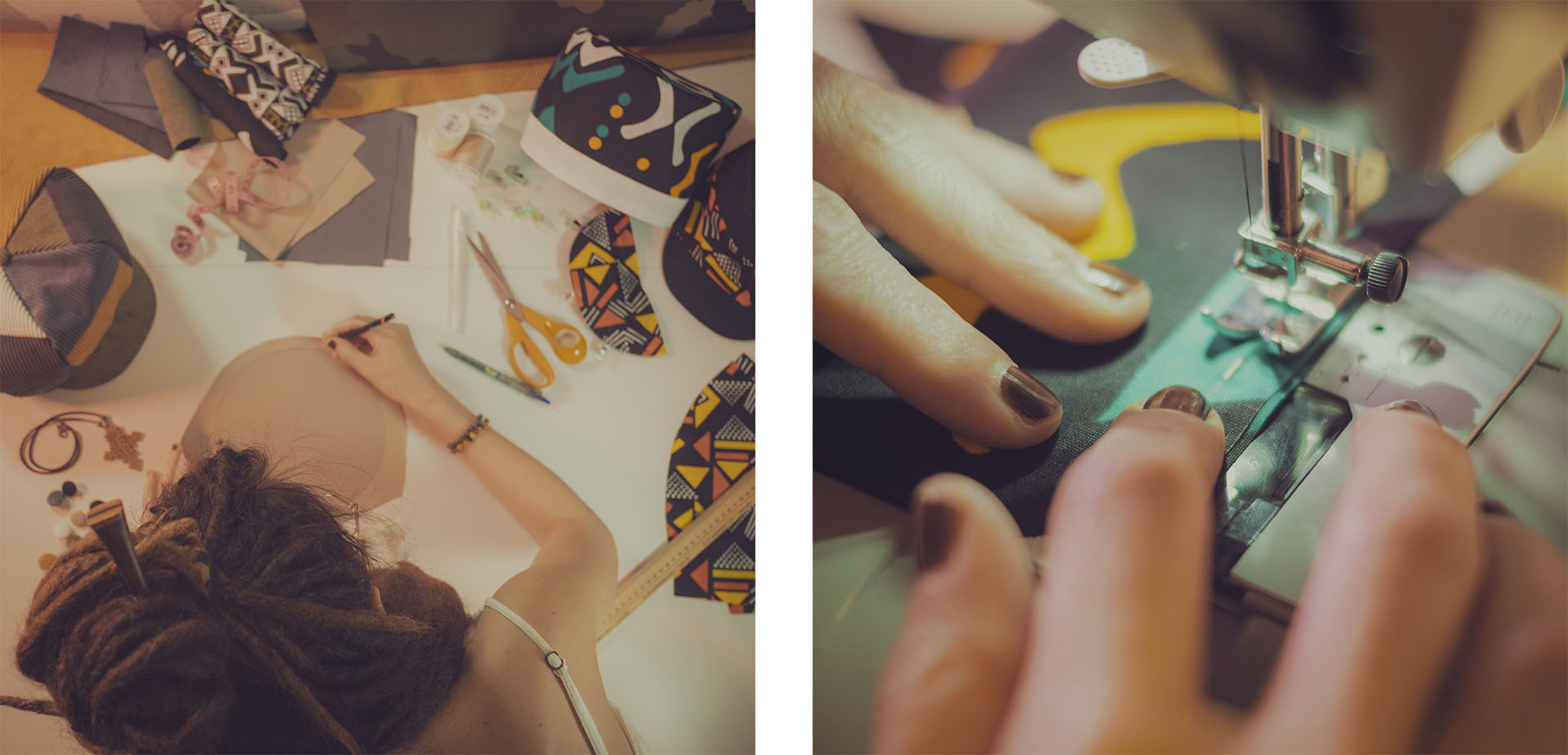 Chapeau pour dreadlocks fait main